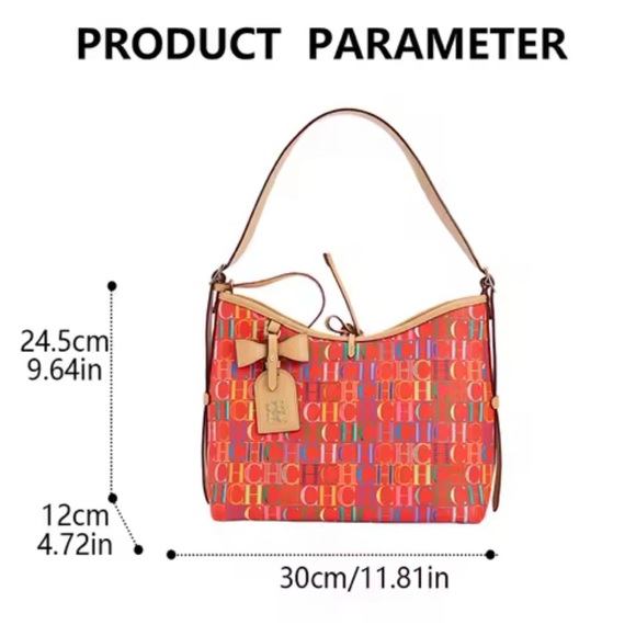 Carolina Herrera Vibrant CH luxury Shoulder Bag - Picture 4 of 16